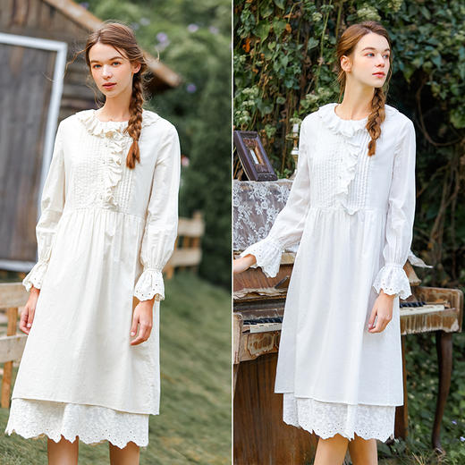 Famecoco范可儿小香风连衣裙时尚潮流春装女F221FA007 商品图4