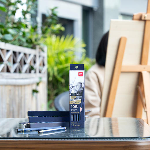 得力高级绘图铅笔S999-10B/12B/14B(蓝)(12支/盒) 商品图0