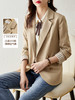 【开门红】熙世界休闲小西装外套女2025春装新款简约卡其色西服高级感小众 商品缩略图1