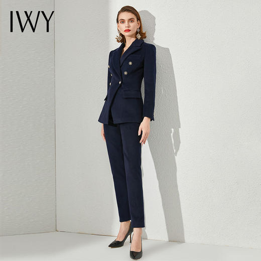 IWY/加厚羊毛西装套装女气质高端女神范职场工作服面试正装总裁 CP1411 商品图3