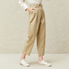 Famecoco范可儿宽松阔腿裤女早春卡其色休闲裤F221GA019 商品缩略图1