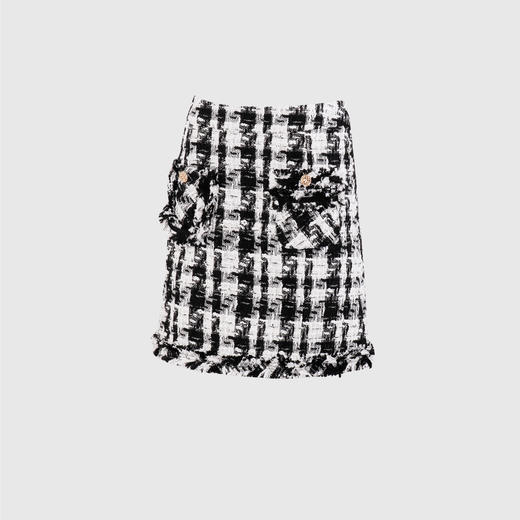 显瘦高腰贴花边半裙 商品图1