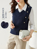 【129选3件，不退换】 熙世界法式针织马甲女2025春秋新款外搭v领坎肩毛衣背心设计感 商品缩略图1