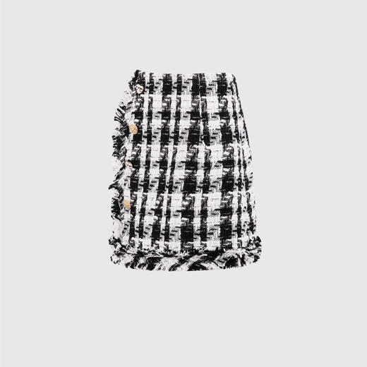 基础单层毛边半裙 商品图1