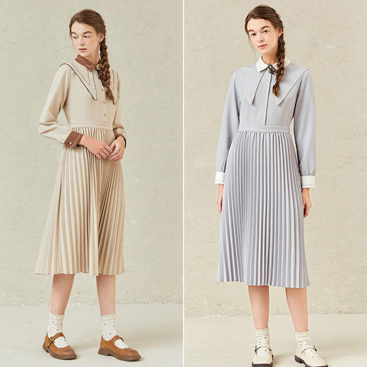 Famecoco范可儿春款女装气质洋气修身连衣裙F221FA020 商品图4