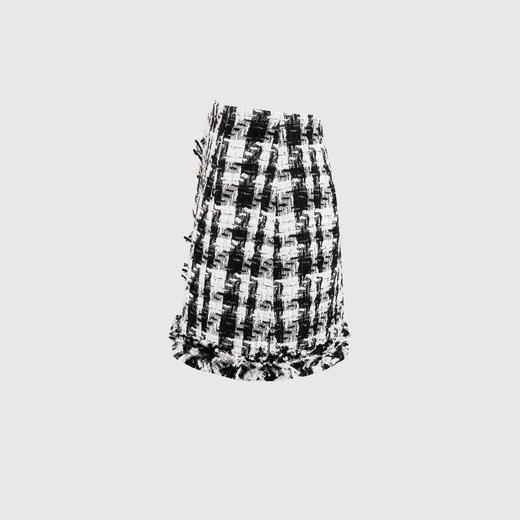 基础单层毛边半裙 商品图2