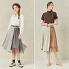 famecoco范可儿半身裙设计感小众不规则网纱裙F221HA007 商品缩略图4