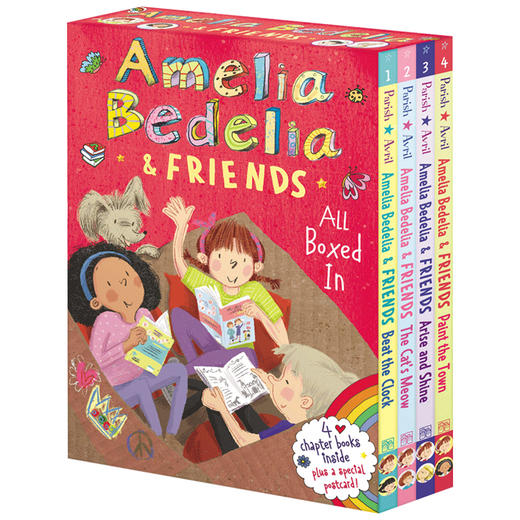 糊涂女佣和朋友们4册盒装 英文原版 Amelia Bedelia & Friends 儿童桥梁章节小说 英语课外读物 商品图0