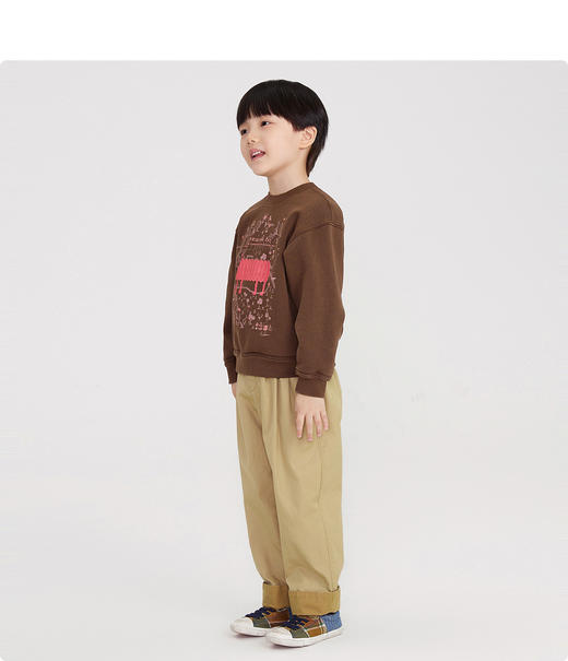 江南布衣童装22春装新款男女童印花套头卫衣1MB402180 商品图2
