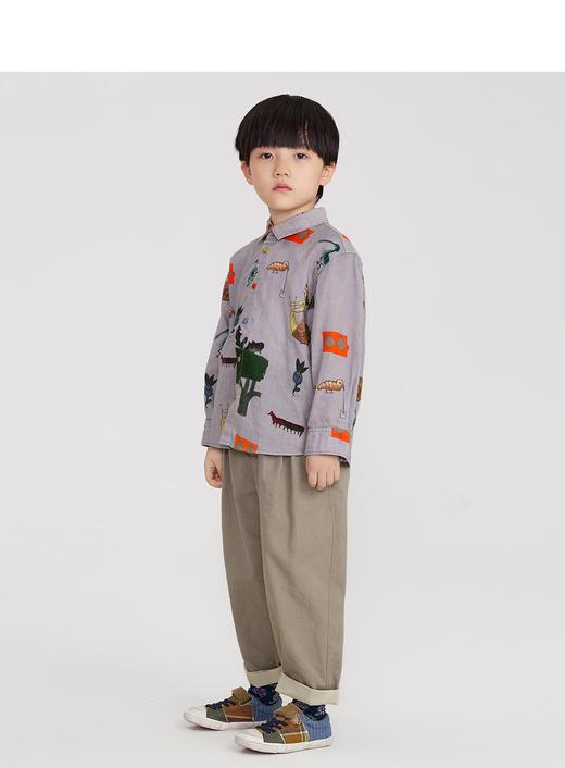 江南布衣童装22春装新款男女童宽松舒适衬衣1MB270040 商品图8