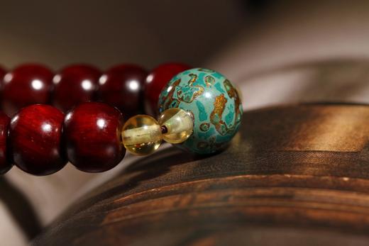 DQ0156°印度小叶紫檀+大漆手饰 商品图5