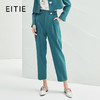 EITIE爱特爱春季新款高腰直筒休闲长裤洋气绿色通勤显瘦百搭裤子A2205913 商品缩略图0