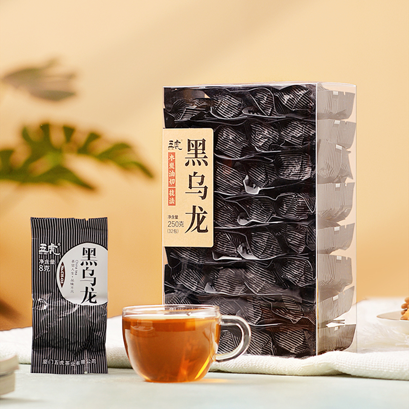 茶叶 黑乌龙 木炭技法油切 黑乌龙茶 茶饮  五虎 250g