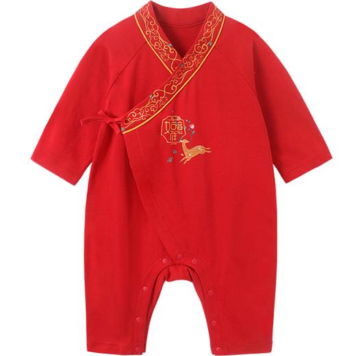 英氏男女宝宝唐装汉服国风喜庆新年装婴幼儿连体衣YZJAJ32004A 商品图4