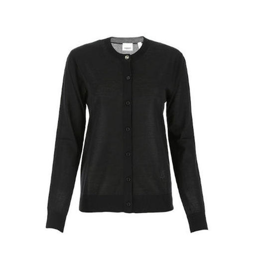 BURBERRY 博柏利 TB专属标识丝毛羊绒混纺开衫 女士针织开衫 黑色 8042203 A1189 商品图0