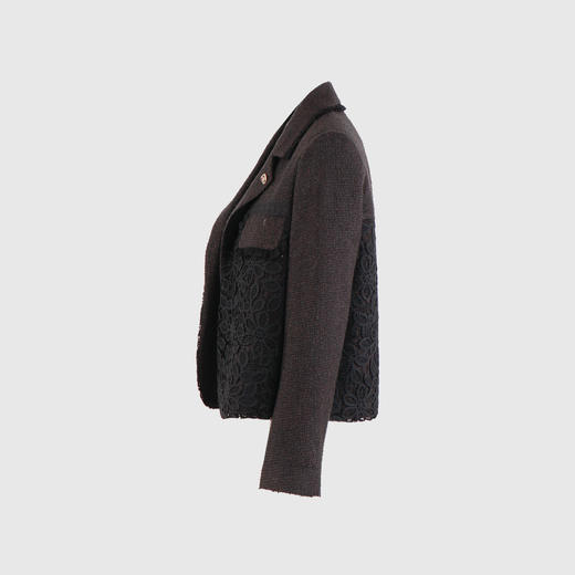 翻领荷叶边蕾丝装饰外套 商品图1