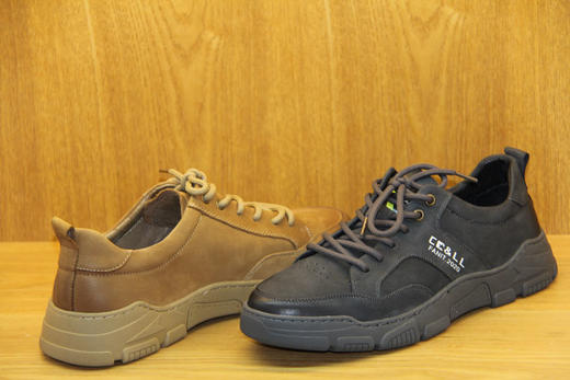 豪行秋季新款10351192板鞋男韩版潮流百搭皮鞋户外休闲鞋运动潮鞋 专柜正品 商品图4