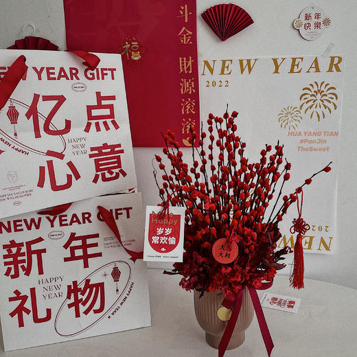 银柳迎客 · 年宵真花款 （含定制款陶瓷花器 ） 商品图1