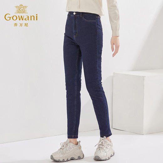 乔万尼冬季新款羽绒牛仔裤弹力百搭舒适保暖百搭EI4F653 商品图2