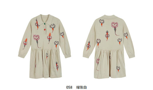 江南布衣童装22春装新款女童长袖毛衫连衣裙1MBGB0500 商品图9