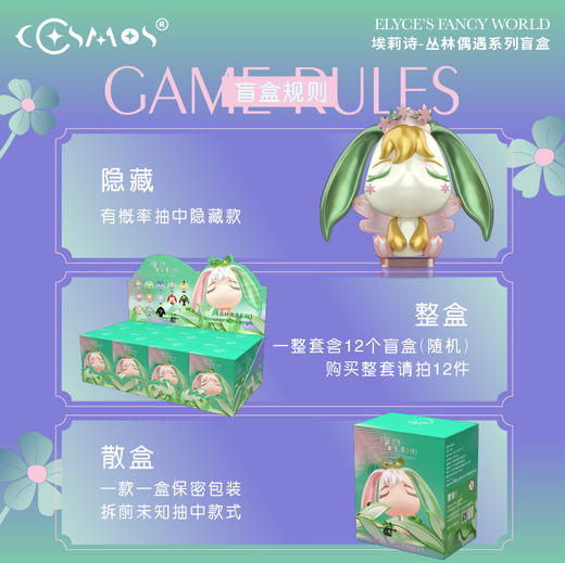 星际熊埃莉诗冥想兔丛林偶遇潮玩盲盒女孩可爱生日礼物潮玩兔手办 商品图4