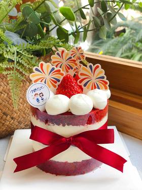 四寸新年红丝绒蛋糕 下单前请仔细阅读商品详情