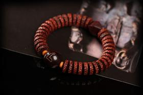 XYZT0122-1小叶紫檀锤纹5mmx12mmx32粒