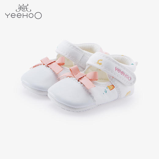 英氏22春秋新品婴儿软底学步鞋蝴蝶结浅口公主鞋步前YFXKJ12024A 商品图0