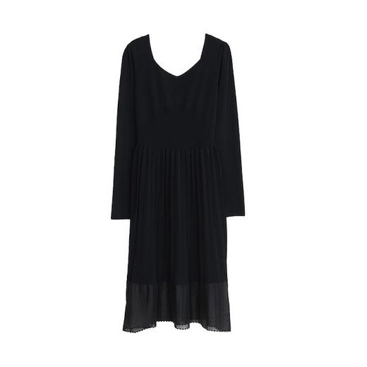 MIIDII谜底2022春新款简约优雅V领收腰显瘦针织连衣裙221MZ0328 商品图4