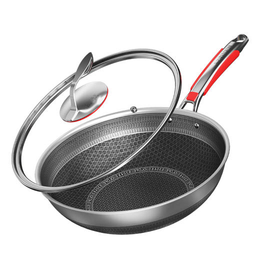 欧乐菲阿芙罗蜂巢三段式双环双面抗菌不锈钢炒锅（新款）OLO32K1 商品图9
