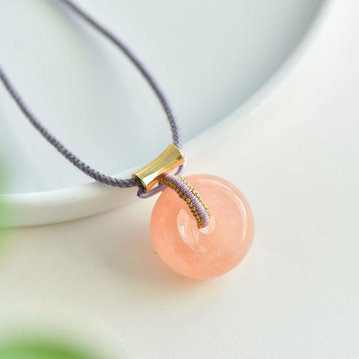 彩色糖果平安扣摩根石项链 商品图4