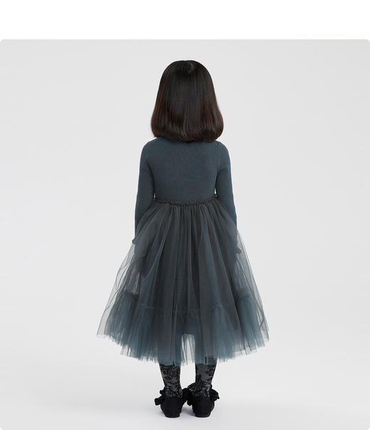 江南布衣童装22春装新款女童圆领毛衫连衣裙1MBGB0520 商品图3