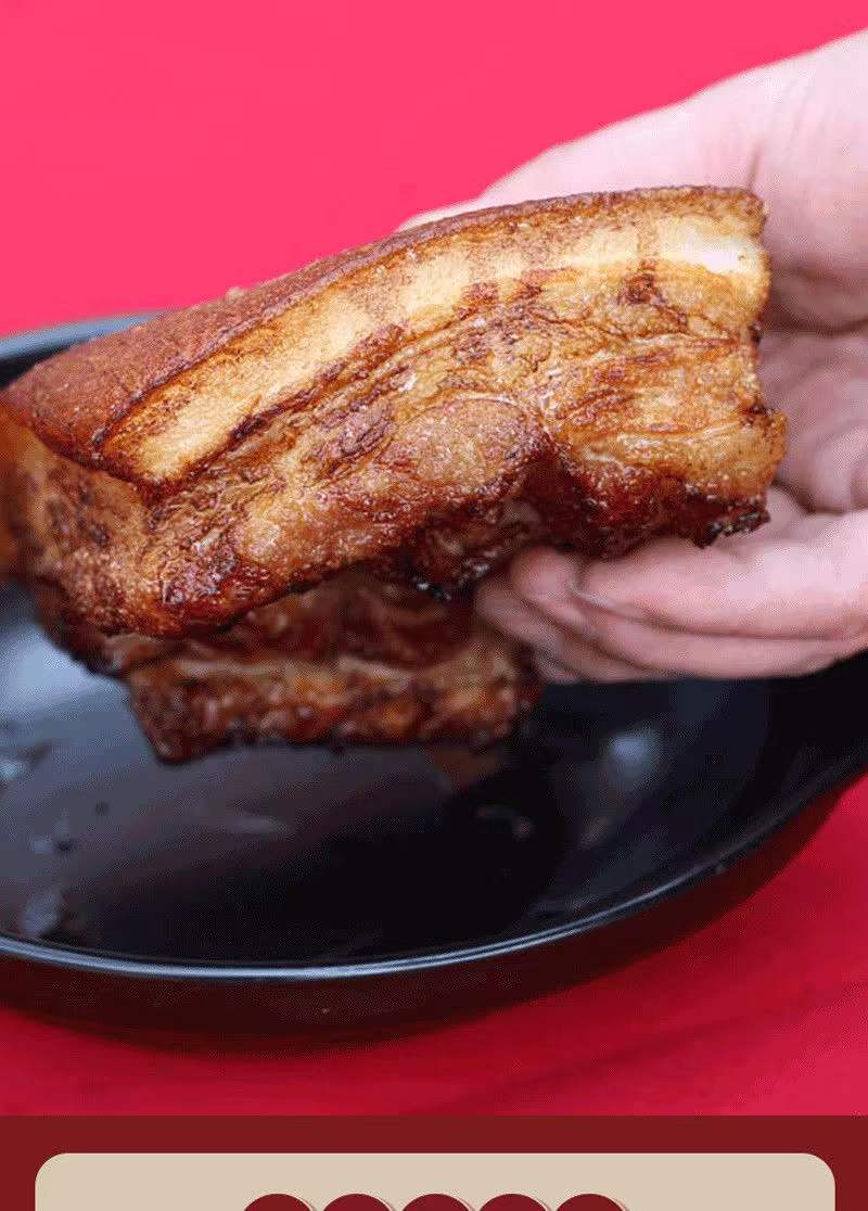 卤味大块虎皮肉北方烧肉五花肉熟食油炸大肉年货小火锅必备