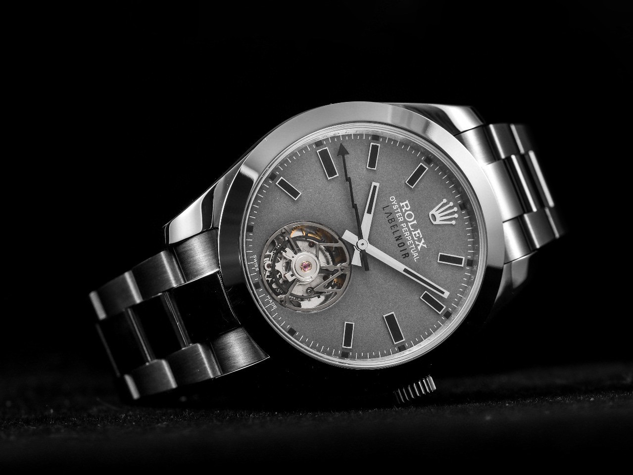 劳力士label noir蚝式陀飞轮