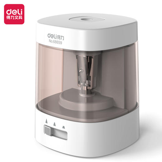 得力电动削笔机68659(黑色，白色) 商品图0