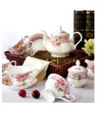 【已绝版】骨瓷咖啡具 英式玫瑰之恋套装 商品图0