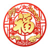 2022年虎年立体福字门贴乔迁之喜装饰入户大门无纺布墙贴福字窗花 商品缩略图6