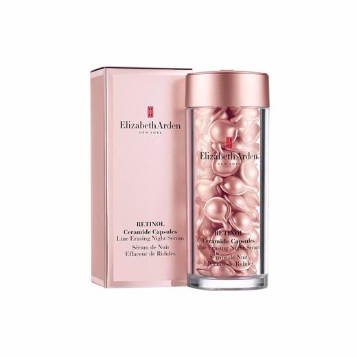 ElizabethArden 伊丽莎白雅顿 时光赋活夜间多效胶囊面部精华液 60粒 粉胶 美国（临时） 商品图0