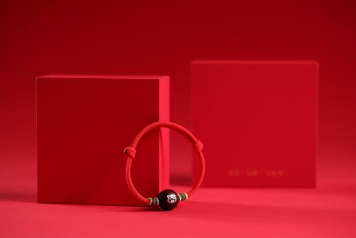 XYZT0378°紫檀镶银转运虎手链 商品图2