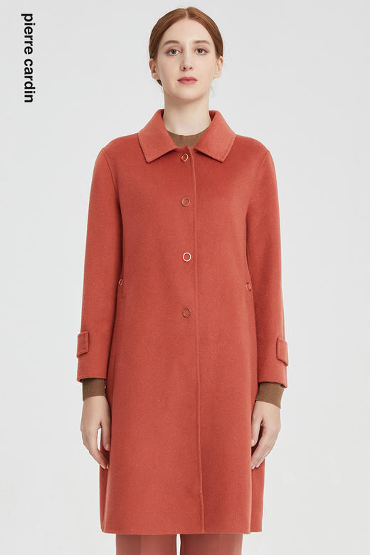 皮尔卡丹女装大衣双面呢羊绒中长款商务通勤毛呢外套P1486C1992F2
 商品图5