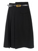 剩S 米思阳2024秋季新款时尚通勤不对称压褶收腰显瘦黑色半身裙0059 商品缩略图4