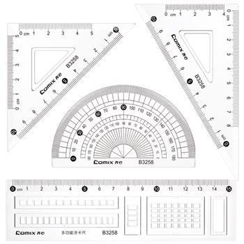 齐心套尺B3258多功能套尺/B3259波浪套尺 商品图0