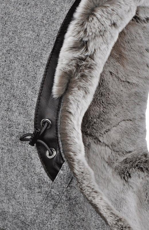 Frauenschuh - Kapuze Rexkanin - L - Darkflannel/Color - 女装 - 帽子 - 灰色 商品图2