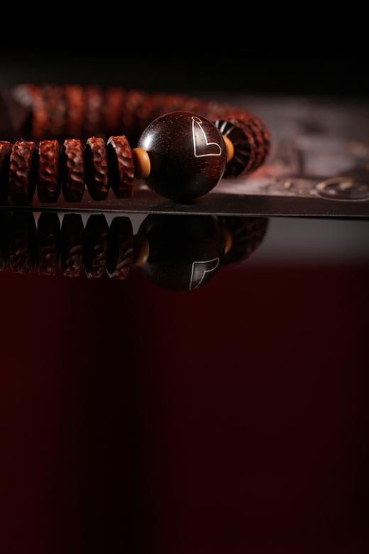 XYZT0122-1小叶紫檀锤纹5mmx12mmx32粒 商品图3