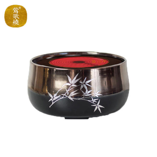 莺歌烧银竹金黑底电陶炉煮茶家用茶炉轻音茶道泡茶专用煮茶器  银竹【厂家直发】 商品图7