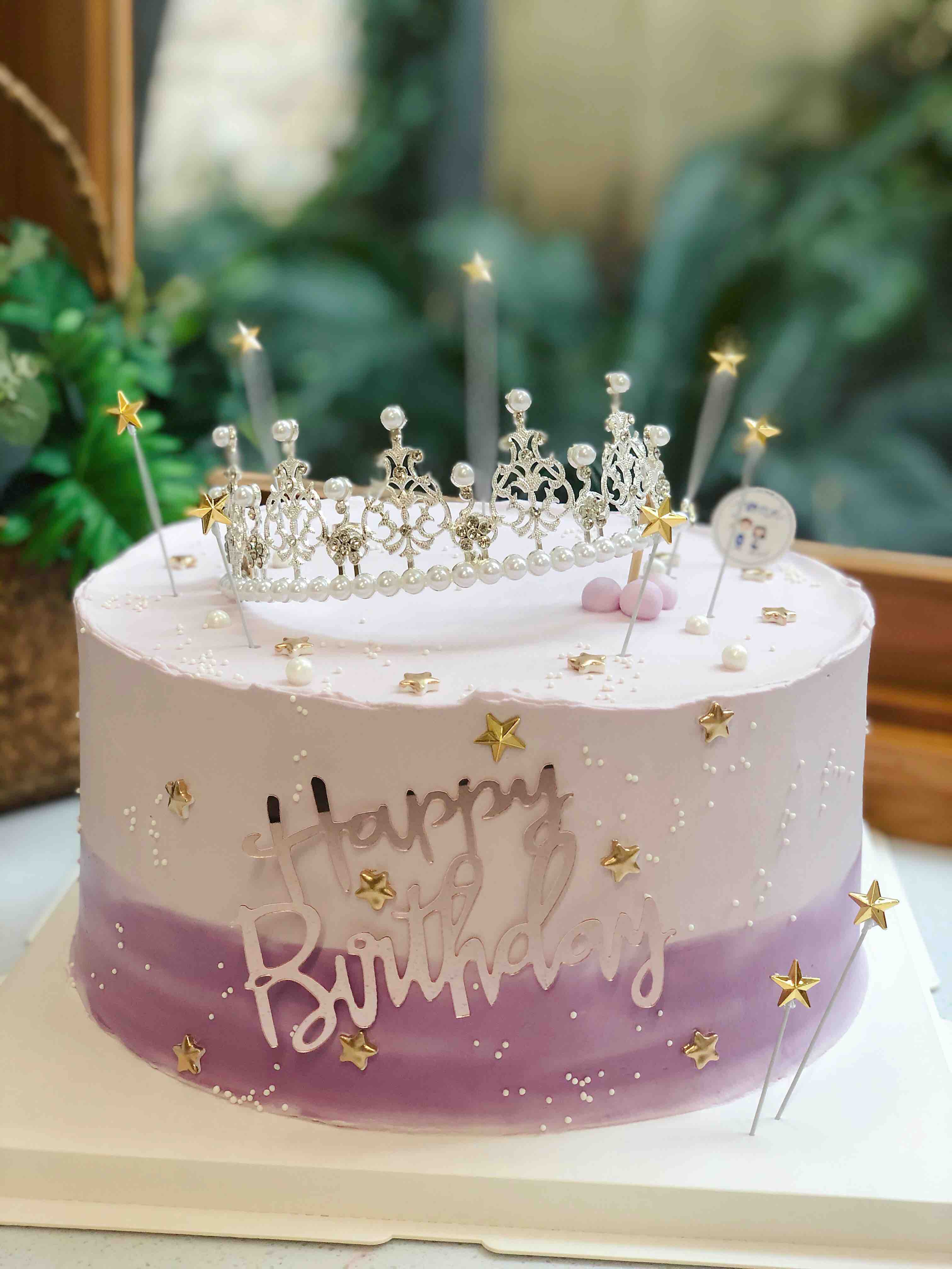 紫色星空皇冠奶油蛋糕 下单前请仔细阅读商品详情