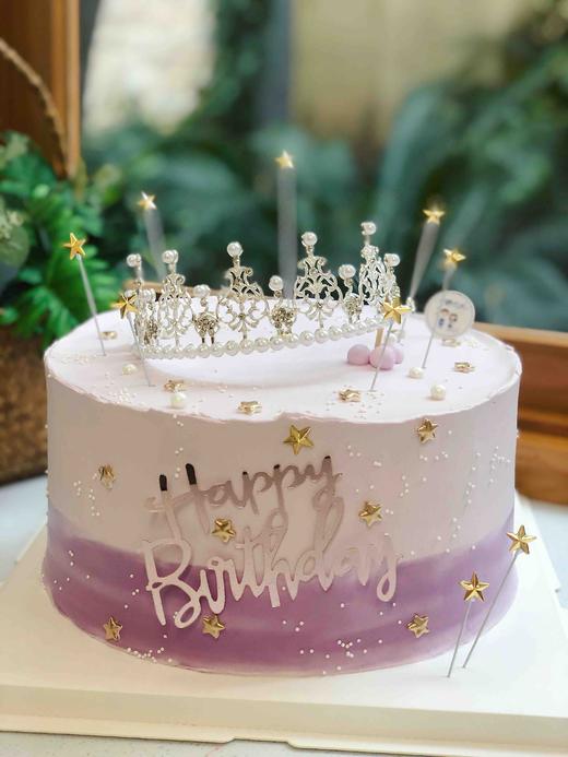 紫色星空皇冠奶油蛋糕 下单前请仔细阅读商品详情 商品图0