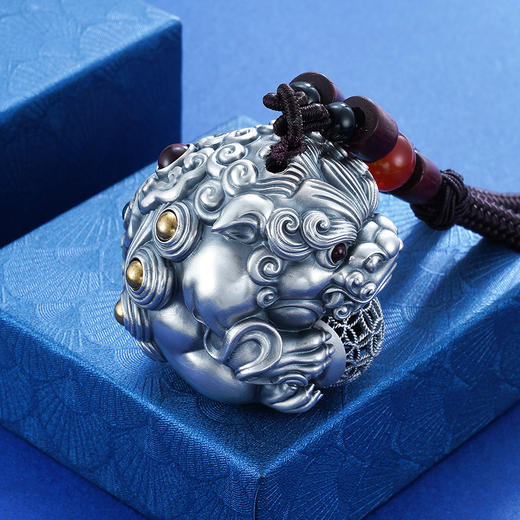 子佩集S999银【有求必应】纯银手把件【BJ001063】球可转动2201 商品图2