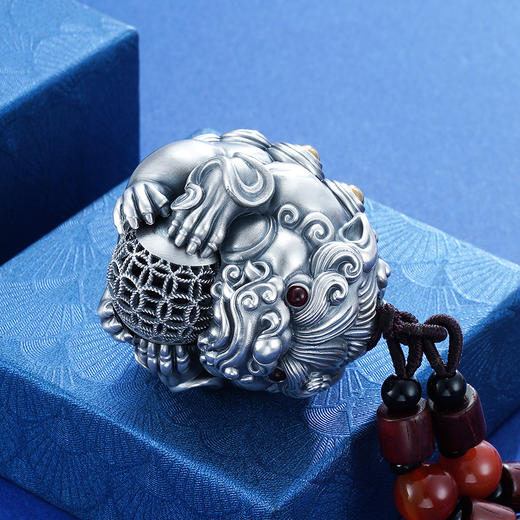 子佩集S999银【有求必应】纯银手把件【BJ001063】球可转动2201 商品图3