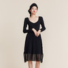 MIIDII谜底2022春新款简约优雅V领收腰显瘦针织连衣裙221MZ0328 商品缩略图2